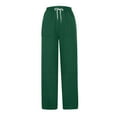 thumbnail image 5 of Wide Leg Pants for Women Loose Yoga Pants with Pockets Petite/Regular/Tall Stretch Casual Lounge Pants Army Green XXL, 5 of 7