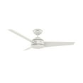 thumbnail image 6 of Hunter 52 inch Outdoor or Indoor Ceiling Fan No Light - White Ceiling Fan without Light, For Patio, Porch, Garage, or Living Room, Standard Mount, 3 Blades, Wall Control - Trimaran 59610, Fresh White, 6 of 10