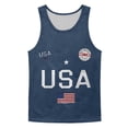 thumbnail image 5 of Dwelliawo Mens Muscle Tank Top 1776-2026 250th Anniversar Usa 250th Anniversary Shirts Graphic Sleeveless Pullover Casual Relaxed Fit Muscle Tank Top Royal Blue M, 5 of 5
