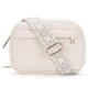 thumbnail image 1 of Bandolera MAXTOP pequeña acolchada de nailon con correa ajustable, color beige, 1 of 7