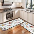 thumbnail image 3 of Kitchen Rugs Sets Of 2,Pioneer Flower Floral Print Pattern Anti Fatigue Kitchen Mat Rugs Non Slip Washable,Decorative Kitchen Floor Mats for Kitchen,Sink,Laundry,17"x47"+17"x47", 3 of 5