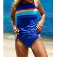 thumbnail image 4 of Women's Blue Retro Sydney Sporty Tankini, 4 of 8