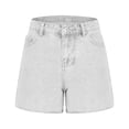thumbnail image 7 of biudgviw Denim Shorts for Women Trendy Mid Rise Short Jeans Wide Leg Summer Casual Shorts with Pockets, 7 of 7