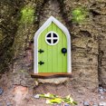 thumbnail image 3 of Puerta de la ventana de Hadas enanas para el árbol de madera en miniatura del patio de la puerta de hadas decoración del arte, 3 of 6