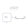 thumbnail image 5 of 16" Solid Concrete Chiseled Style Square Above Mount Vessel Sink, 5 of 5