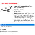 thumbnail image 2 of Draw-Tite Class III Trailer Hitch & Towing Parts & Sets 500/5000 LBS Towing Capacity for Jeep, 2 of 4