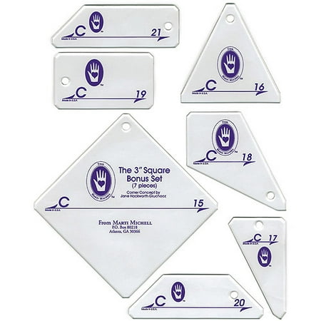 - Perfect Patchwork Template, Set C , Bonus Complement Set 7 per package