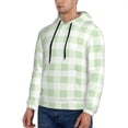 thumbnail image 3 of Fotbe Men's Hoodie with Green Checkboard Pattern - Kangaroo Pocket Pullover Hooded Sweatshirt, Perfect for Daily Wear, Travel, and Home-XX-Large, 3 of 7
