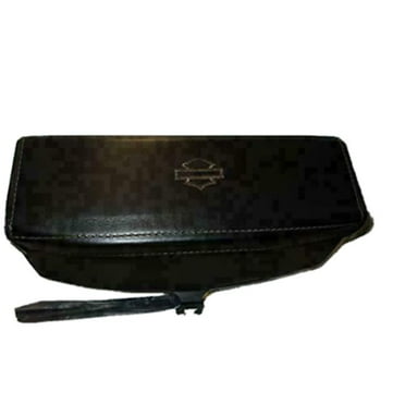 Harley Davidson Universal Black Leather Tail Bag 11" x 4"