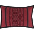 thumbnail image 5 of Nanshing Jamie 7 Piece Geometric Comforter Set, Black/Red, Queen, 5 of 12