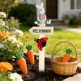 thumbnail image 4 of REK Easter Decor Easter Resin Rabbit Wooden Welcome Yard Sign For Festival Outdoor Garden Patio Yard, 4 of 5
