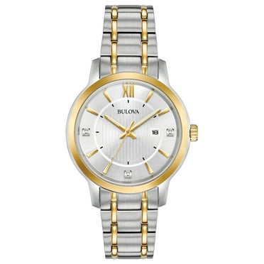 Bulova Women's Diamond Two-Tone Stainless Steel Watch 98P175
