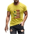thumbnail image 2 of Chandails Snoarin pour Hommes Décontractés à Col Rond Impression Numérique 3D Chandail à Enfiler Entraînement Physique Sport Manches Courtes T-Shirt Blouse Chandails du 4 Juillet pour Hommes en Liquidation, 2 of 5