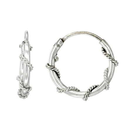 3 Pairs Sterling Silver Rope Wire Wred Endless Hoop Earrings 1 3 Pairs Sterling Silver Rope Wire Wred Endless Hoop Earrings 1 Mm Thin