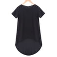 thumbnail image 1 of Qmyliery Women Summer Top, Patchwork Solid Color Loose Round-Neck Outfit, Short Sleeve Irregular Hem Pullover Tunic Casual Top Shirt, 1 of 2