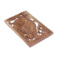 thumbnail image 3 of NOVICA Wood relief panel, 'Hear Me Roar', 3 of 7