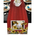 thumbnail image 2 of Table Runner Dresser Scarves 72 Inch Long, Watercolor Farm Cow and Sunflowers Linen Dining Table Runners Red Rural Barn Farmhouse Tabletop Scarf for Wedding Holiday Party Kitchen, 2 of 7