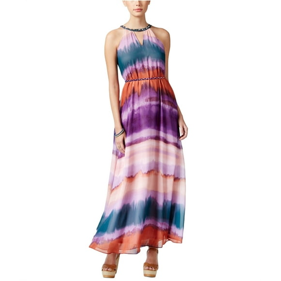 Jessica Simpson Robe Maxi Aquarelle pour Femmes, Rose, Petit