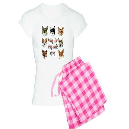 

CafePress - A Corgi A Day Brings A Smil - Women s Light Pajamas