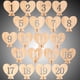 thumbnail image 5 of FELTECHELECTR 20 números de mesa de boda: números de mesa de madera en forma de corazón del 1 al 20 para decoración de bodas, fiestas de cumpleaños, eventos y arreglos de asientos., 5 of 6