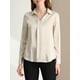thumbnail image 5 of CAMISAS ELEGANTES PARA MUJER INSPIRADORAS V CUELLO PUNTA MANGA LARGA BLUSA DE SATÉN SUAVE XL ALBARICOQUE, 5 of 8