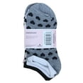 thumbnail image 3 of Juicy Couture Girls 5-Pack No Show Socks - White, Grays, Pink & Black with Metallic Gold, 3 of 3