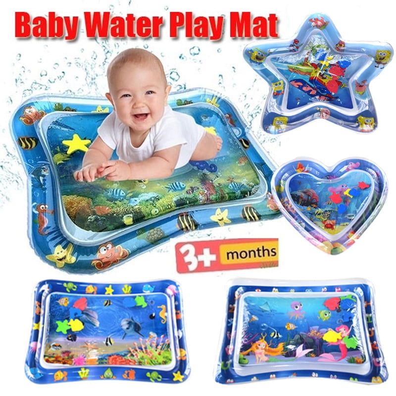 Inflatable Water Play Mat for Infant Baby Toddler Kids Tummy Time Sensory Toy UK 