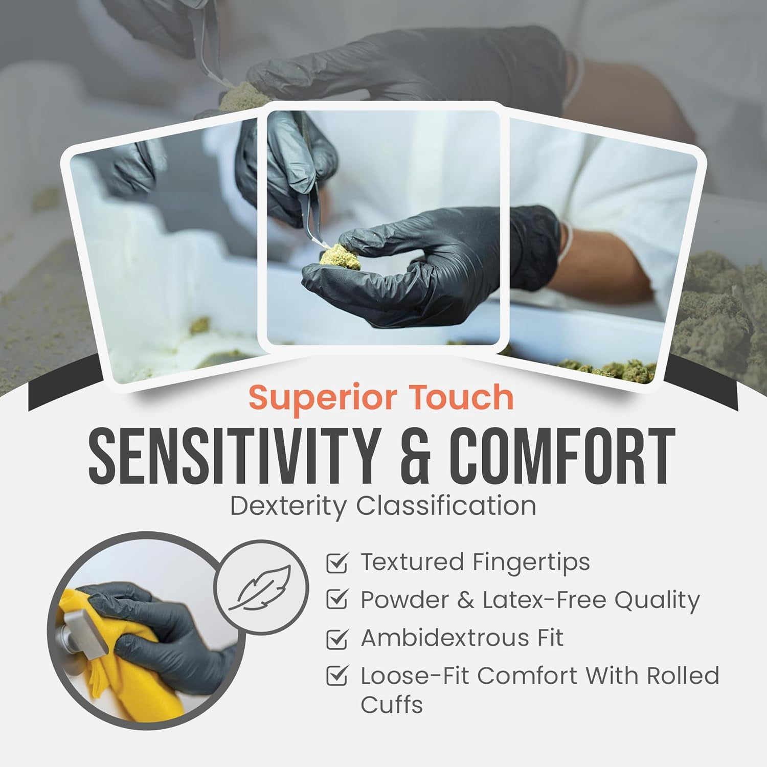 DASH Black Maxx Latex Exam Grade Disposable Gloves, Black, 6.6 mil, 100/Box, XSmall