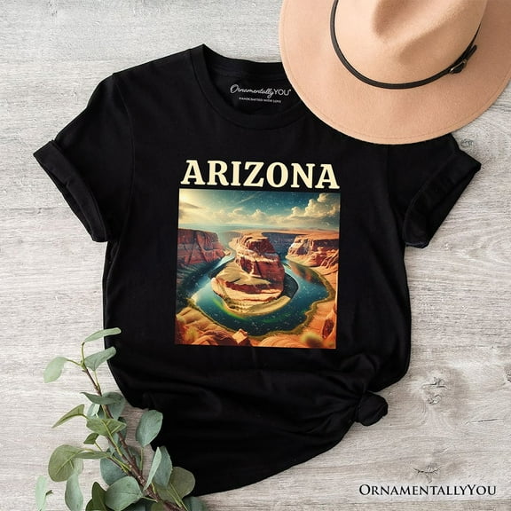 Scenic Arizona State Desert Canyon Vintage T-Shirt, Horseshoe Bend Tee and Southwest Nature Souvenir