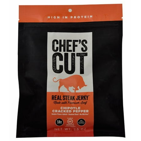 Chef's Cut Real Steak Jerky Chipotle Cracked Pepper2.5