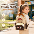 thumbnail image 7 of Lomyolo Toddler Backpack for Girls 3-8, Small Kids Backpack for Preschool Kindergarten, Lightweight School Backpack with Cartoon Patterns, Oxford Bookbag for Travel-Khaki, 7 of 7