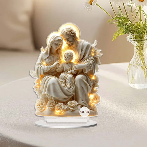 Iluminación Celebra el Día de la Madre con tus padres, Adorno de mesa plano de acrílico - La mejor mamá del mundo Decoración de granja familiar