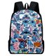 thumbnail image 1 of MINISO Disney Stitch Primary and Middle School Students Schoolbag Boys Lunch bag Girls Anime Cartoon School Bag Mochila, 1 of 4