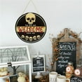 thumbnail image 3 of Franhais Halloween Welcome Sign Hanging Wooden Skull Front Door Sign for Wall Porch Farmhouse Decoration, 3 of 8