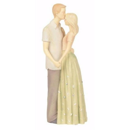 Enesco 164635 Foundations Sealed with A Kiss Couple Figurine