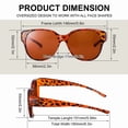 thumbnail image 2 of Bocaoying Oversized Sunglasses Fit Over Glasses for Women, Extra Large Square Shades Polarized UV400 Protection for Driving Riding, 2 of 7