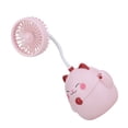thumbnail image 1 of KAKOWELY Back to School Pink Portable Desk Fan with Pen Holder for ° Rotation Plastic Storage Box, 1 of 8