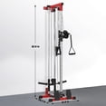 thumbnail image 3 of Edtara Home Gym Wall Mount Pull Down Machine, Floor Standing Cable System With Adjustable Seat, Knee Support, High and Low Pulley for Back Workouts, 400lb Capacity, 3 of 8