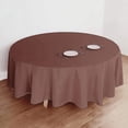 thumbnail image 3 of BalsaCircle 108" Round Polyester Tablecloth Wedding Table Linens Chocolate Brown, 3 of 7