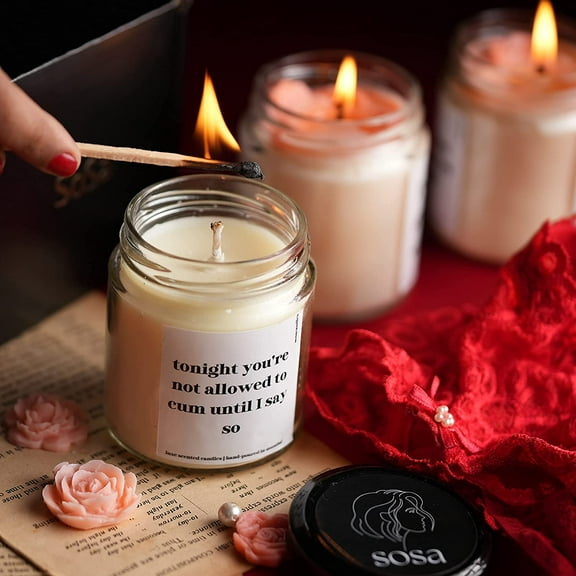 Tonight You're Not Allowed - Aroma Scented Candles Gift Set | Scented Candles For Bedroom Decor | Honeymoon Candle | Boyfriend Gifts | Girlfriend Gifts | Gift For Wife Love Special | Gift For Husband