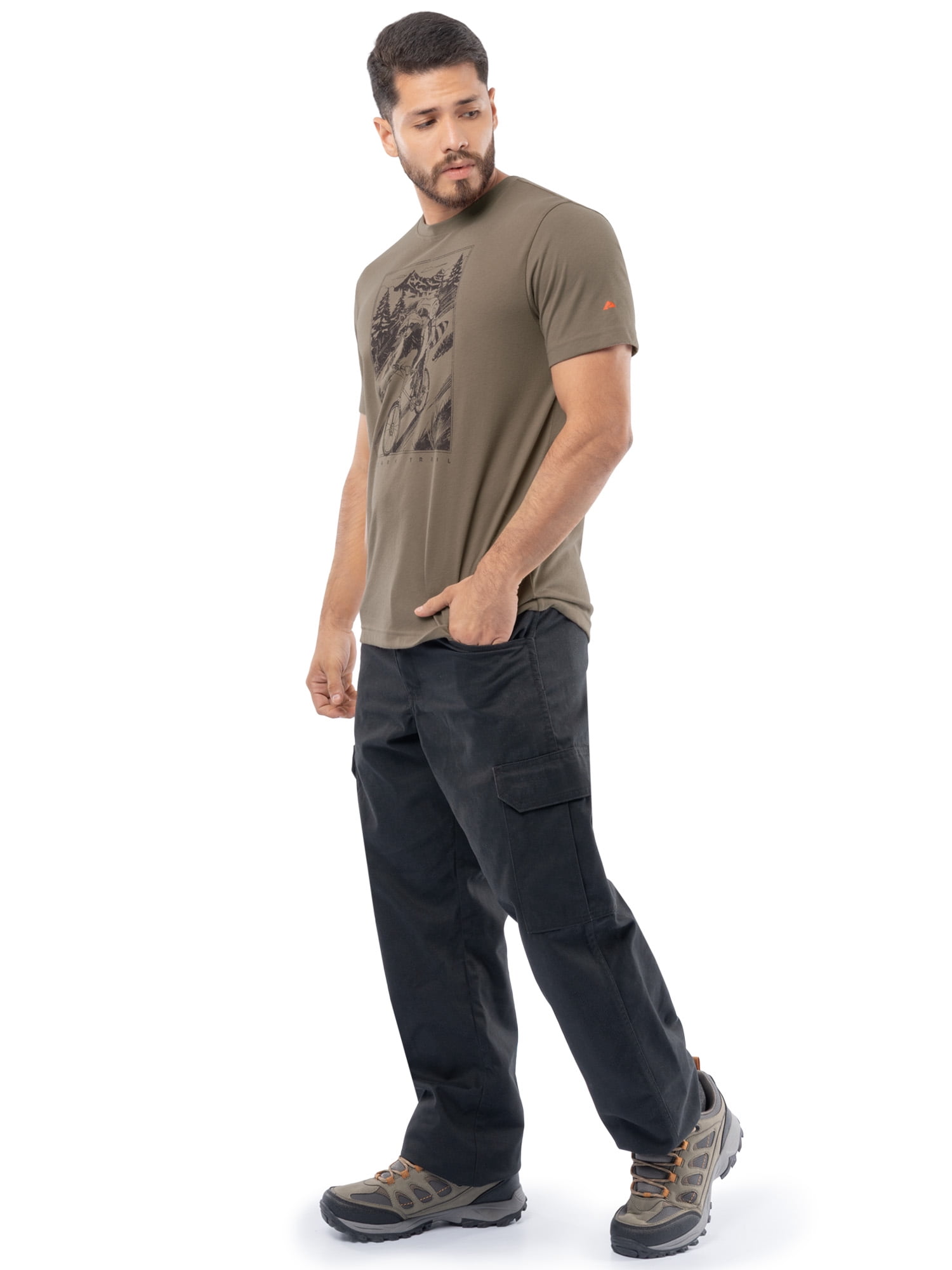 Ozark Trail Men's Active Graphic Tee with Short Sleeves, Sizes S-3XL