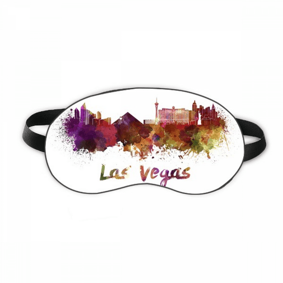 Las Vegas America City Watercolor Sleep Eye Shield Soft Night Blindfold Shade Cover