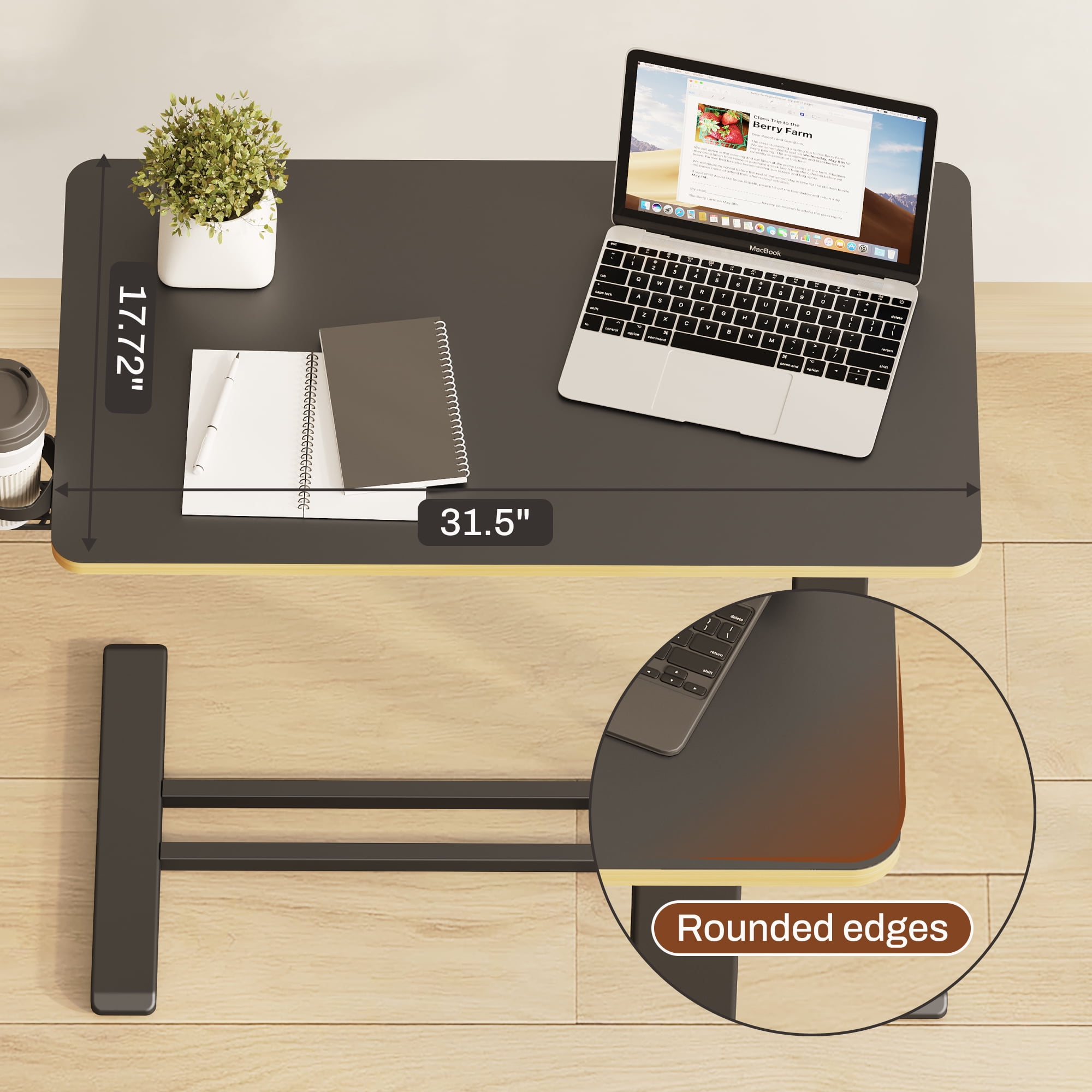 ACTIVESIT Black Adjustable Laptop Desk, 32 ACTIVESIT Black Adjustable Laptop Desk, 32