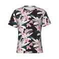 thumbnail image 3 of Naloa Orchids Flowers Men's T-Shirt Sport T-shirt Men's Basic Tee Casual Men's Shirt, Round Neck, Short Sleeves - Medium, 3 of 5