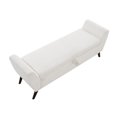 thumbnail image 6 of HOQBN 60" Modern Storage Bench with Mid-Centruy Wood Legs,Bench with Storage for Living Room, Bedroom Cream, 6 of 9