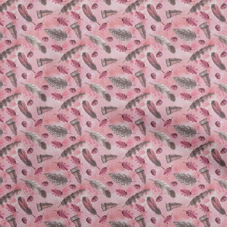 oneOone Cotton Flex Pink Fabric Autumn Sewing Fabric By The Yard Printed Diy Clothing Sewing Supplies 40 Inch Wide