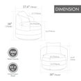 thumbnail image 4 of Round Barrel Swivel Accent Chair, 30 inch Modern Club Chair with Pillow, Soft Chenille Upholstered Armchair for Living Room, Bedroom, Office, Apartment, 4 of 9