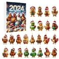 2024 Advent Countdown Calendar Chicken Ornaments, 24 Days Of Christmas Vacation Advent Calendar
