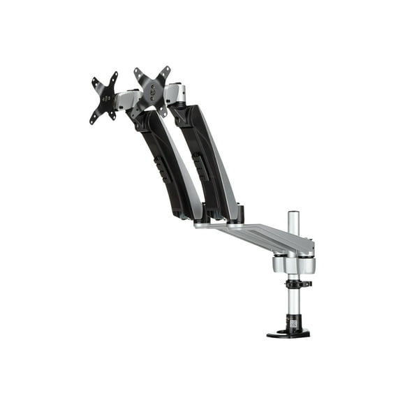 StarTech.com Desk Mount Dual Monitor Arm - Full Motion Articulating Arms - Premium Dual Monitor Stand - For up to 30" (19.8lb/9kg) VESA Mount Monitors - Tool-less Assembly - Steel & Aluminum - Mounting kit (desk mount, grommet clamp) - full-motion - for LCD display - plastic, aluminum, steel - black, silver - screen size: 30" - for P/N: ACCSMNT, DK30A2DH, DK30C2DAGPD, DK30C2HAGPD, PXT101YUK, TB3DK2DPM2, TB3DK2DPPD