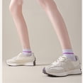 thumbnail image 5 of 4 Pairs Women's Seamless Cotton Ankle Socks Breathable Stretch Ribbed Cuff in Assorted Color Block Design - 4 pairs-C, 5 of 7